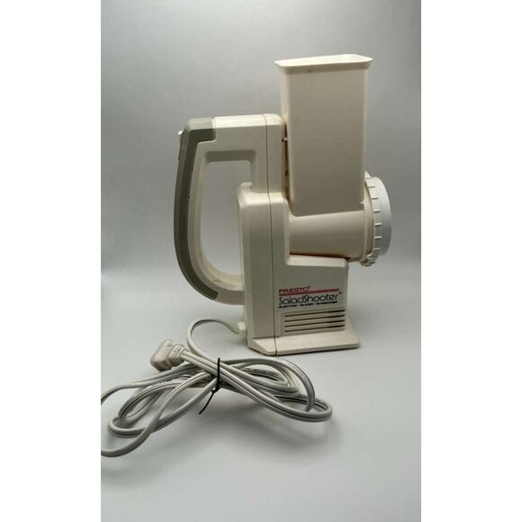 Vintage Presto Electric Salad Shooter White 02910 Slicer Complete In Box Tested - Picture 5 of 9